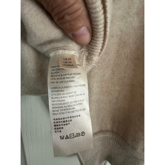 Free People Women's Cream Love Like This Cashmere Pullover Sweater Size Medium - Picture 5 of 7
